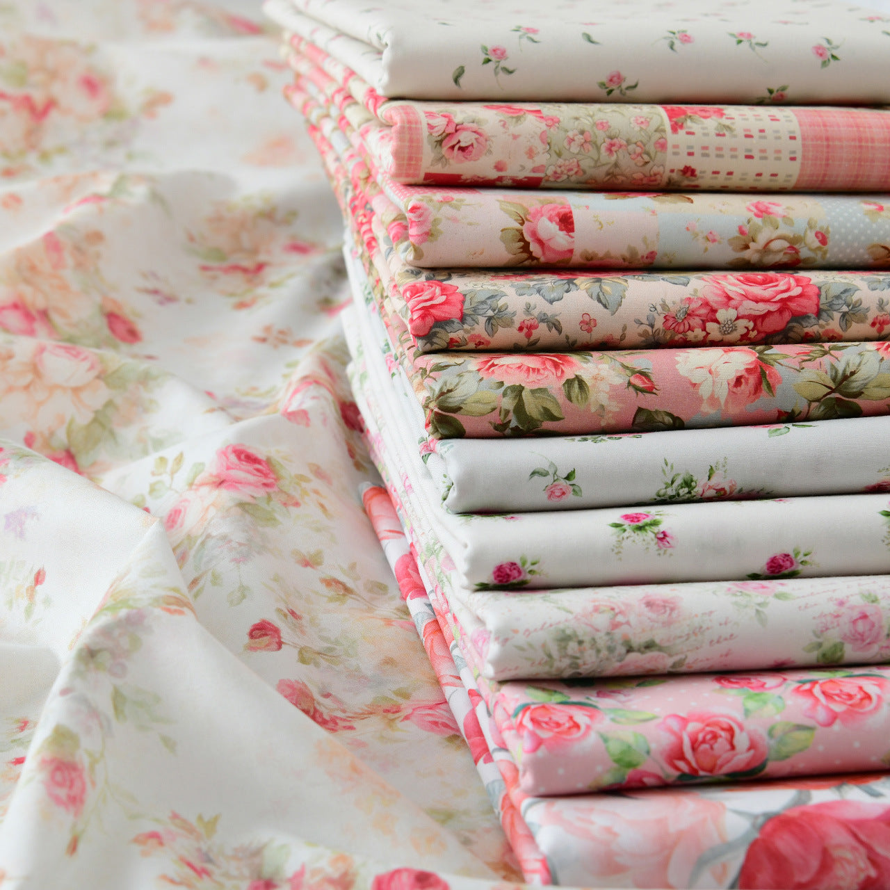 Floral Poplin Cotton Fabric - Shirt & Dress by the Yard