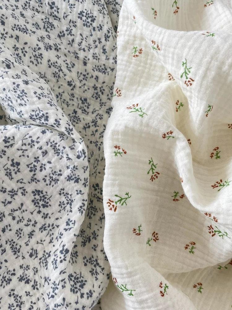 Cotton Double Gauze Floral Fabric, for Baby & Summer Sewing