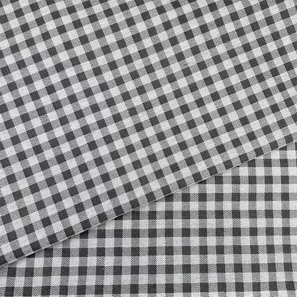 Plaid Cotton Linen Fabric for Tablecloths, Sofa Covers & Crafts - Grey Plaid