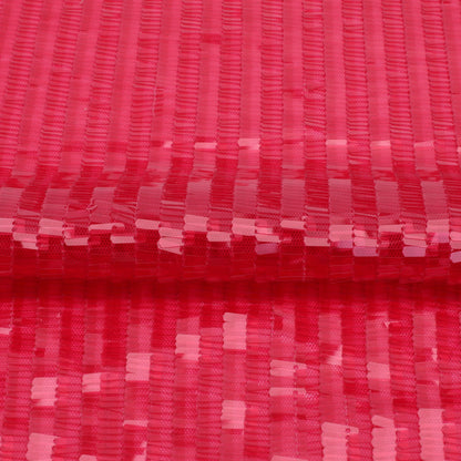 Sequin Embroidery Fabric By The Yard | 15 Colors, 49" Wide for Christmas Craft & Accessories - Watermelon Red