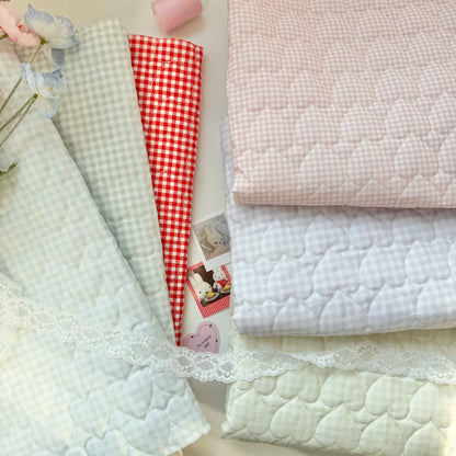 Cotton Quilted Puffer Fabric, Dopamine Colors, for Padded Wear, Bags & Pencil Cases