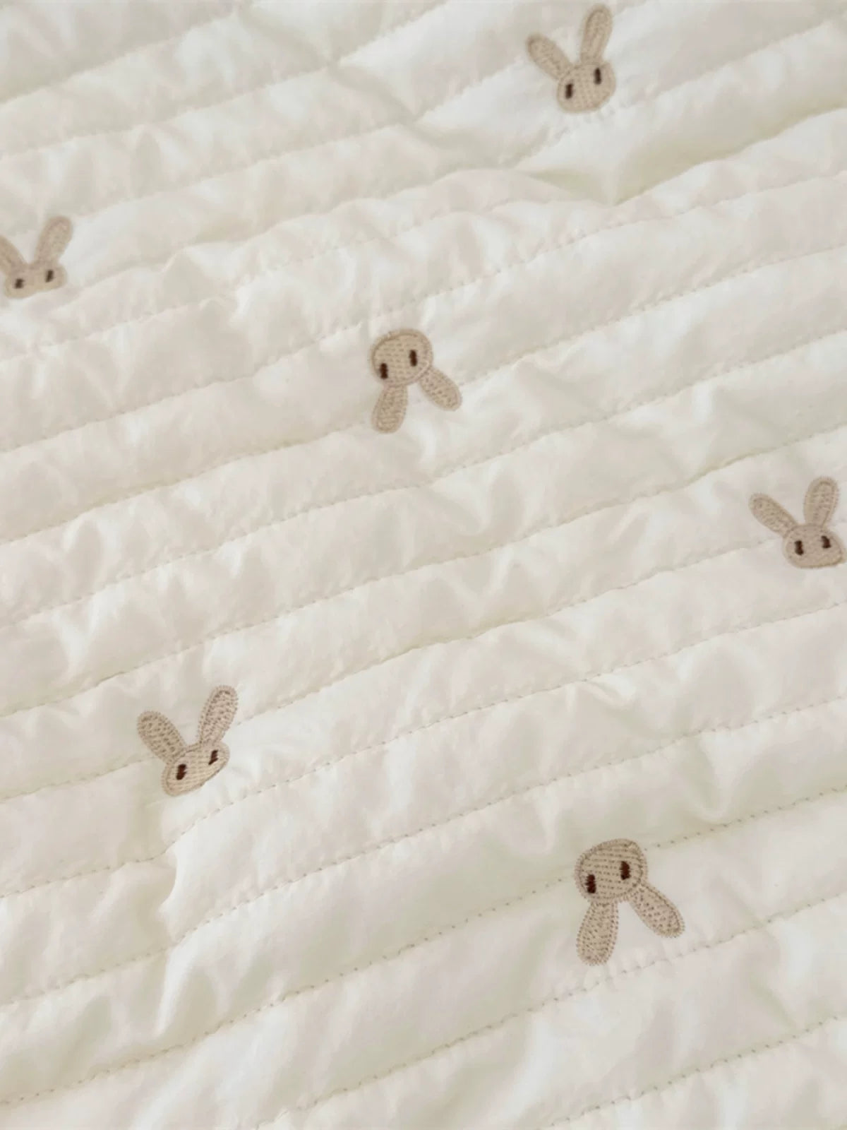 Quilted Polyester Bunny Fabric, for Toys & Bibs