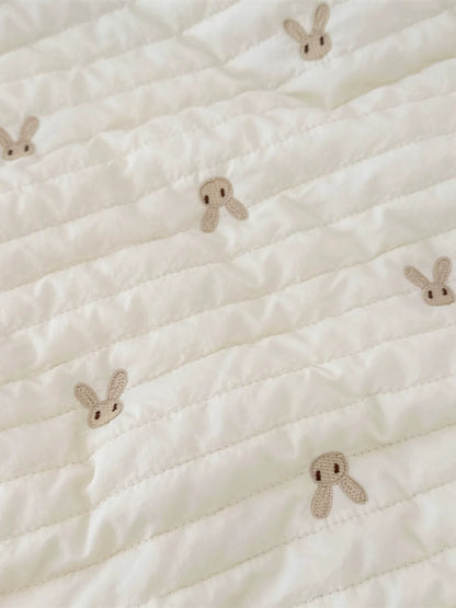 Quilted Polyester Bunny Fabric, for Toys & Bibs