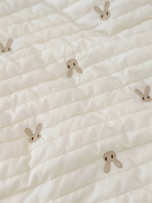 Quilted Polyester Bunny Fabric, for Toys & Bibs