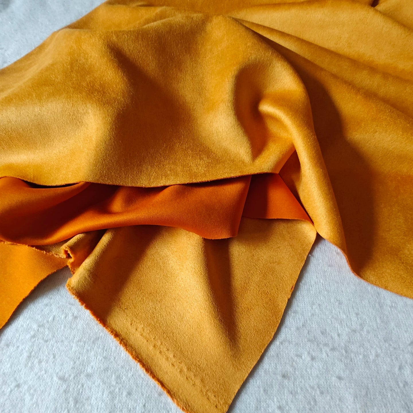 Stretch Suede Fabric, 23 Colors for Jackets, DIY Bags & Sofa Covers - Ginger Yellow 36#