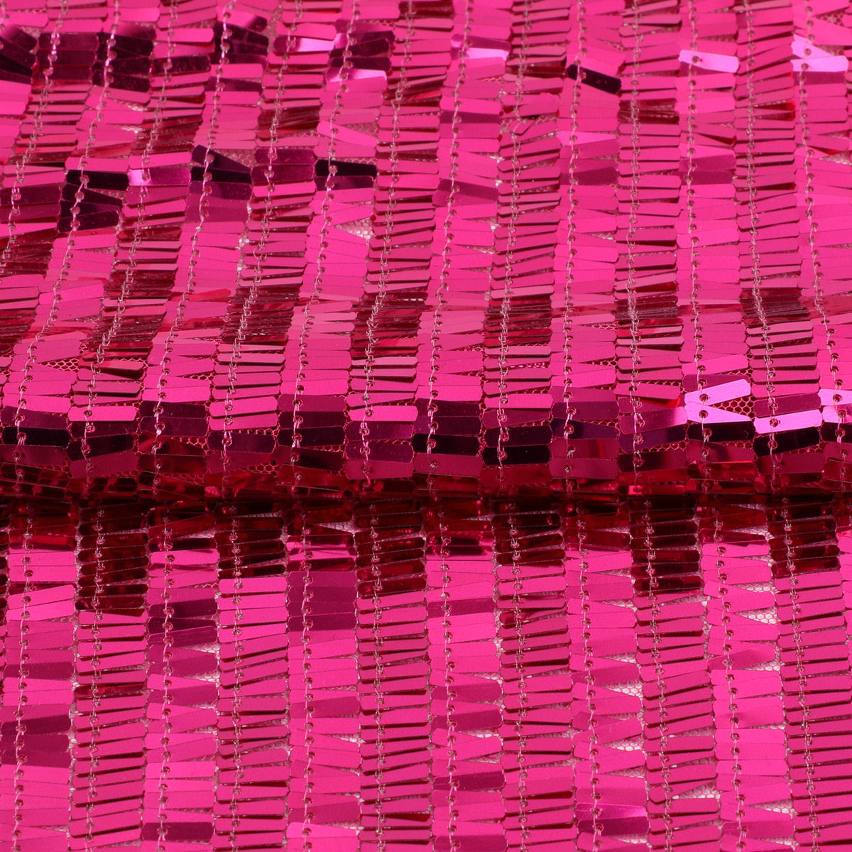 Sequin Embroidery Fabric By The Yard | 15 Colors, 49" Wide for Christmas Craft & Accessories - Rose Red