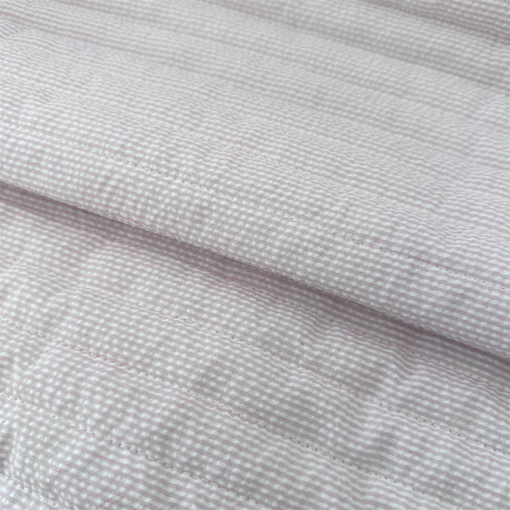 Quilted Polyester Stripe Fabric, for Bags & Pouches - Quilted Stripe Light Pink