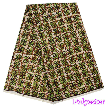 African Wax Print Fabric, Double-Sided Polyester (5 Prints) - fp6651