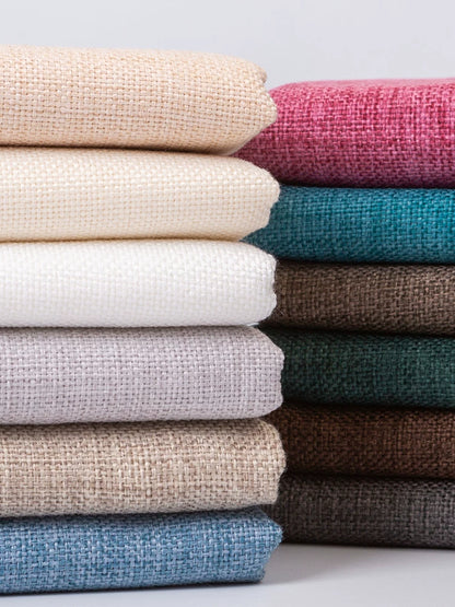 Cotton Linen Fabric, Heavy Plain Weave, for Sofa Covers, Tablecloths & Cushions