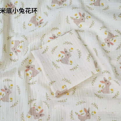 Double Gauze Cotton Fabric - Crinkle Texture Apparel & Craft by the Yard - Garland Bunny