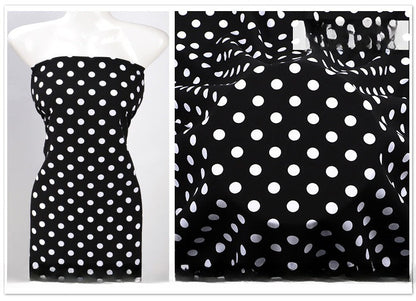 Rayon Polka Dot Fabric, Soft Challis Cloth for Dresses & Sleepwear