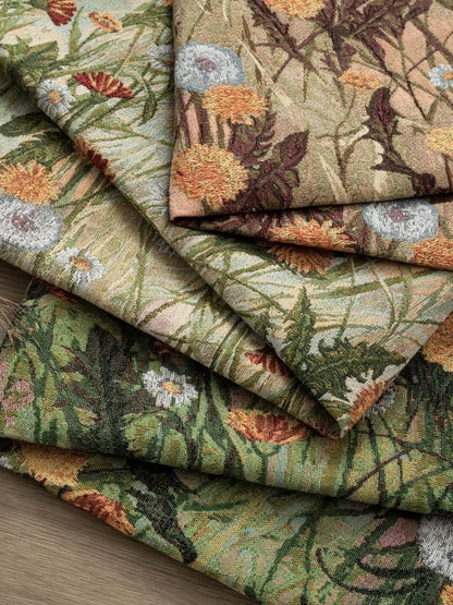 Monet Dandelion Jacquard Fabric, for Tablecloths & Cushions