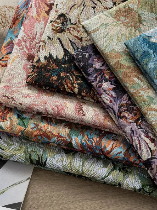 Monet Dandelion Jacquard Fabric, for Tablecloths & Cushions