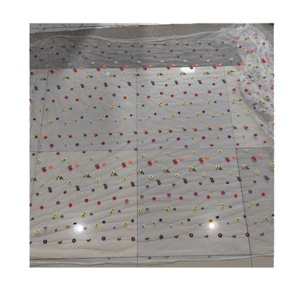 Embroidered Polyester Mesh Fabric, 3 Colors for Lolita & Girls' Dresses
