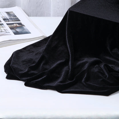 Silky Velvet Fabric, 20 Colors for Dresses, Qipao & DIY - Jet Black