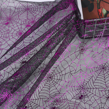 Spider Web Mesh Fabric by the Yard - Halloween Costume & Decor