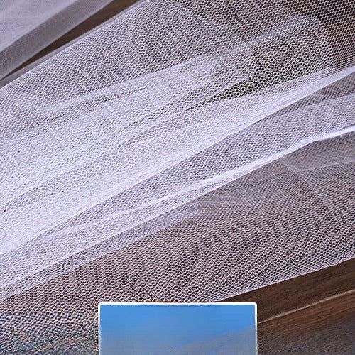 Stiff Mesh Tulle Fabric, Strong Net for Wedding & Ball Gown Skirts - Bleached White