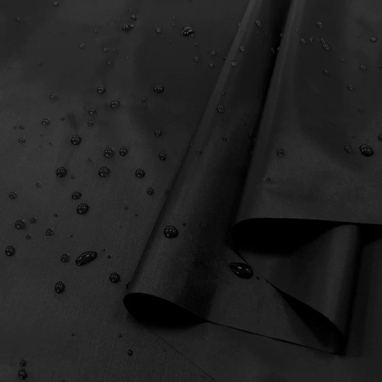 Waterproof Fabric, 150cm Polyester for Umbrellas, Tents & Curtains - Black