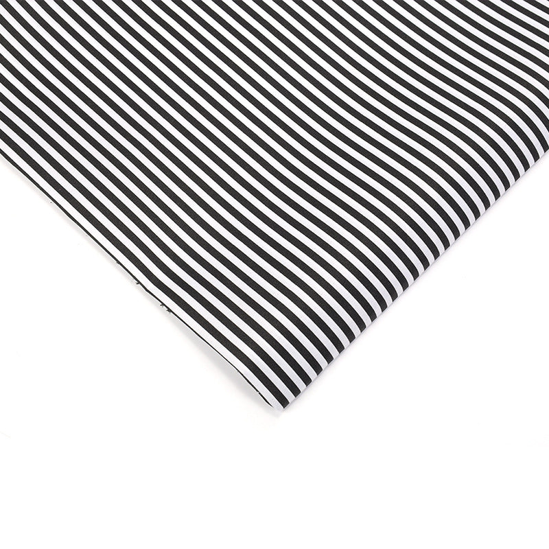 Stripe Polyester Fabric - Bags & Craft by the Yard - Black
