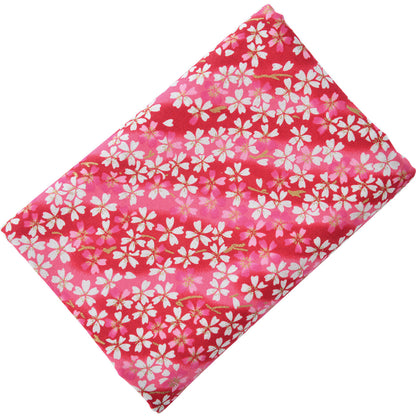 Cherry Blossom Gold Foil Cotton Fabric - Craft Apparel by the Yard