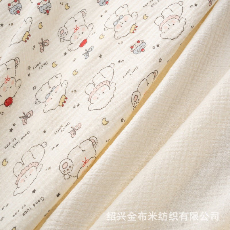 Double Gauze Fabric, Cotton Plaid & Dots (14 Prints)