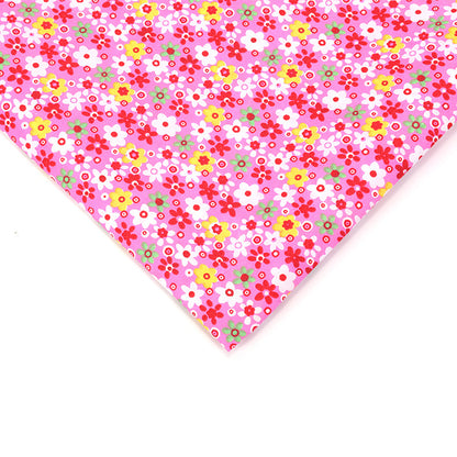 Floral Polyester Fabric, Simple Print Cloth for Shirts & Curtains - Plum Red