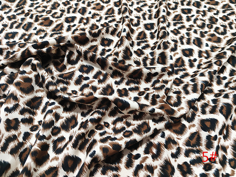 Leopard Print Chiffon Fabric, Sheer Polyester for Dresses & Scarves - Leopard 5