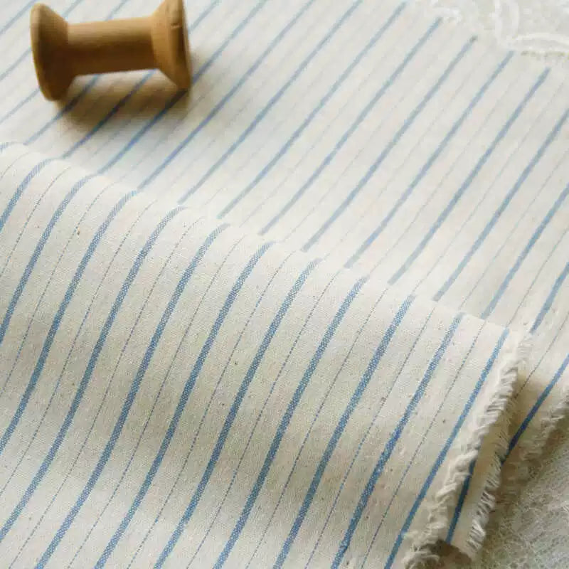 Cotton Yarn-Dyed Check Fabric, for Shirts & Table Linens - Dashed Stripe