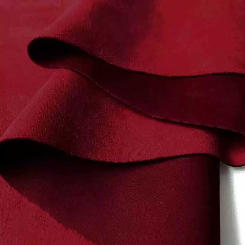Lightweight Suede Fabric, Soft Brushed Polyester for Bags & Apparel - Red