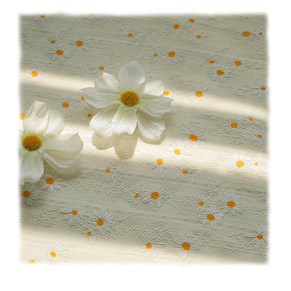 Cotton Seersucker Fabric, Daisy Print Cloth for Dresses & Sleepwear