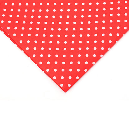 Floral Polyester Fabric - Bags & Craft by the Yard - Red