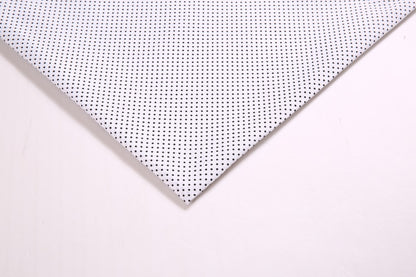 Floral Polyester Fabric - Craft & Craft by the Yard - 白底Black点
