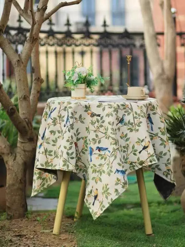 Poly Jacquard Bird & Flower Fabric, for Curtains & Linens