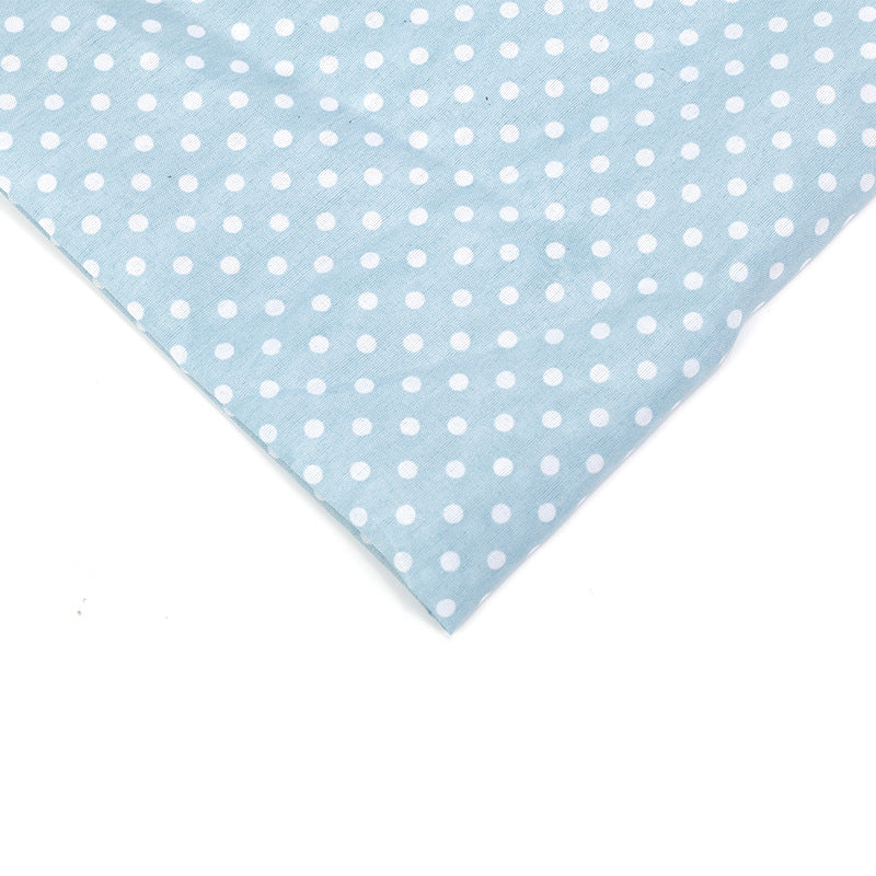 Floral Polyester Fabric - Bags & Craft by the Yard - Light Blue