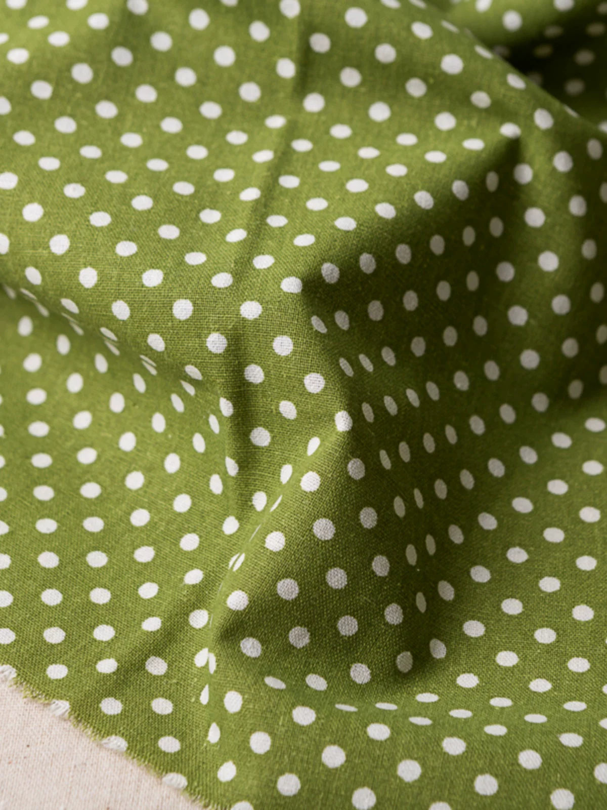 Green Linen Cotton Check Fabric for Bedding, Tablecloths & Crafts