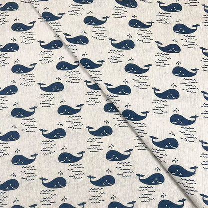 Vintage Floral Cotton Linen Fabric for Tablecloths & Sofa Covers - Little Whale