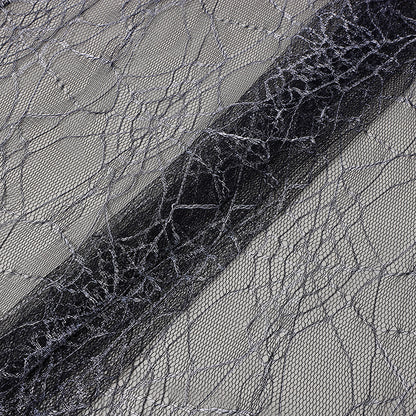 Two-Tone Spider Web Jacquard Mesh Fabric by the Yard - Halloween