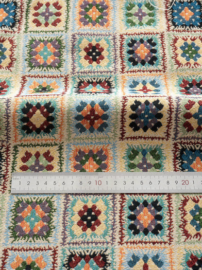 Heavy Poly Jacquard Check Fabric, for Upholstery & Cushions