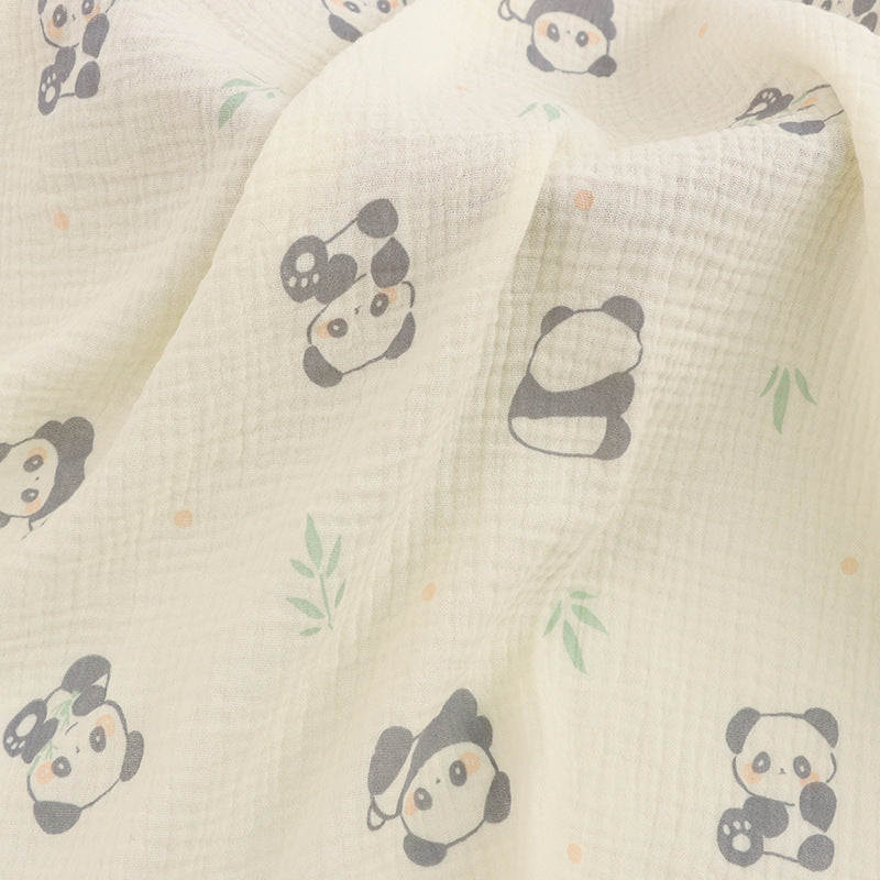 Baby Cotton Double Gauze Fabric, Digital Floral Prints (6)