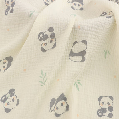 Baby Cotton Double Gauze Fabric, Digital Floral Prints (6)