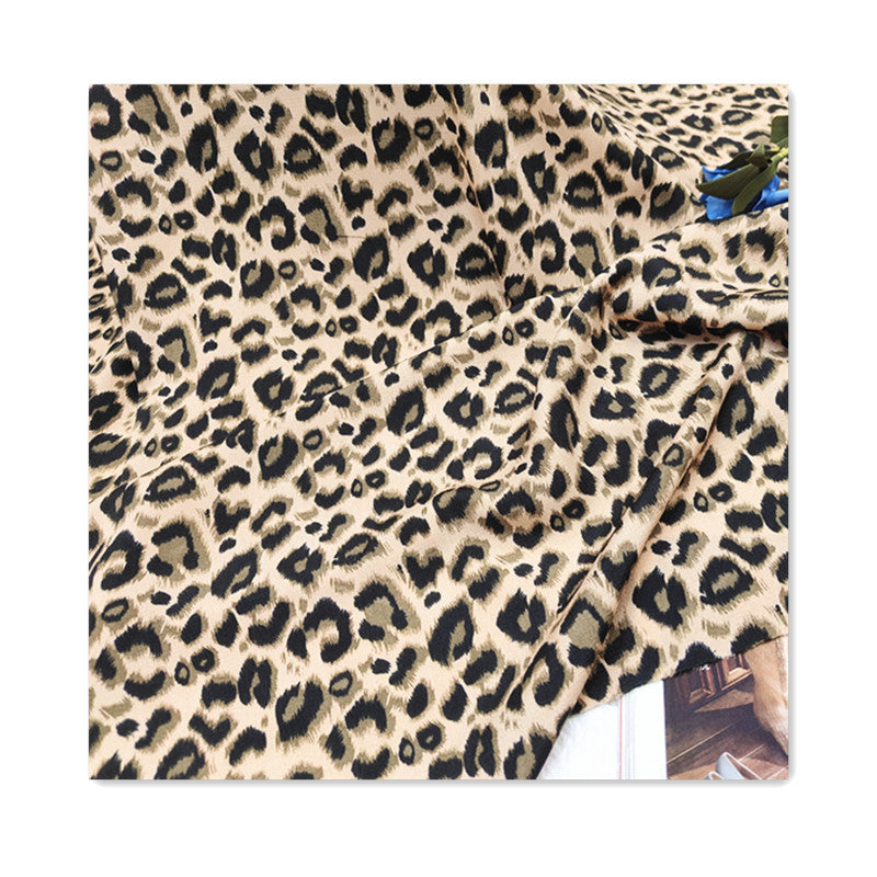 Leopard Print Chiffon Fabric, Sheer Polyester for Dresses & Scarves