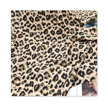 Leopard Print Chiffon Fabric, Sheer Polyester for Dresses & Scarves