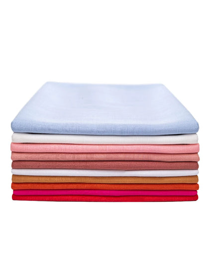 Cotton Linen Slub Fabric, Summer Solid, for Pants, Casual Wear & DIY