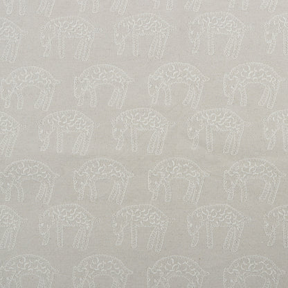 Leopard Embroidery Fabric, for Jackets, 47 in Wide - Cream