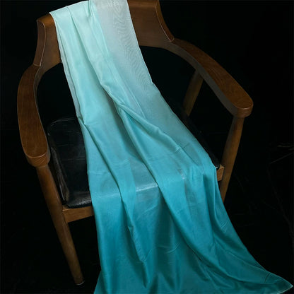Ombre Chiffon Gradient Print Fabric, Sheer Polyester for Hanfu & Decor