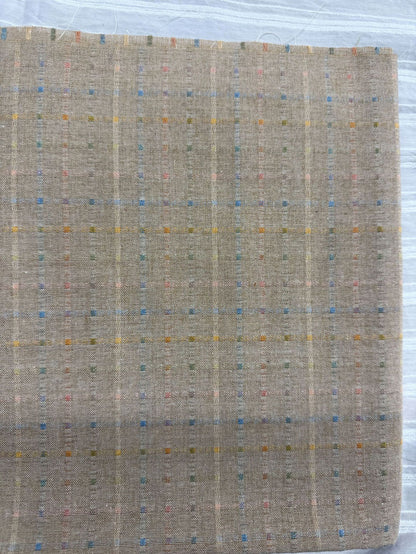 Polka Dot Jacquard Fabric, Small Weave for Shirts & Dresses - Light Coffee