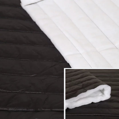 Thick Quilted Padding Fabric, Soft for Linings, 55 in Wide - Black Vertical Stripe