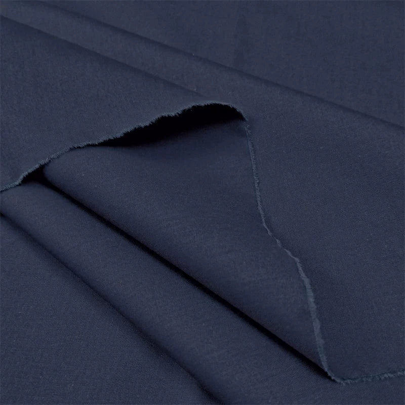 Combed Cotton Shirting, 40s Poplin, 59 in Wide - Navy Blue