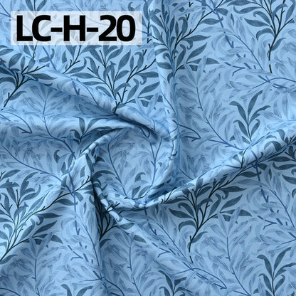 Floral Cotton Plain Fabric - Shirt & Dress by the Yard - LC-H-20
