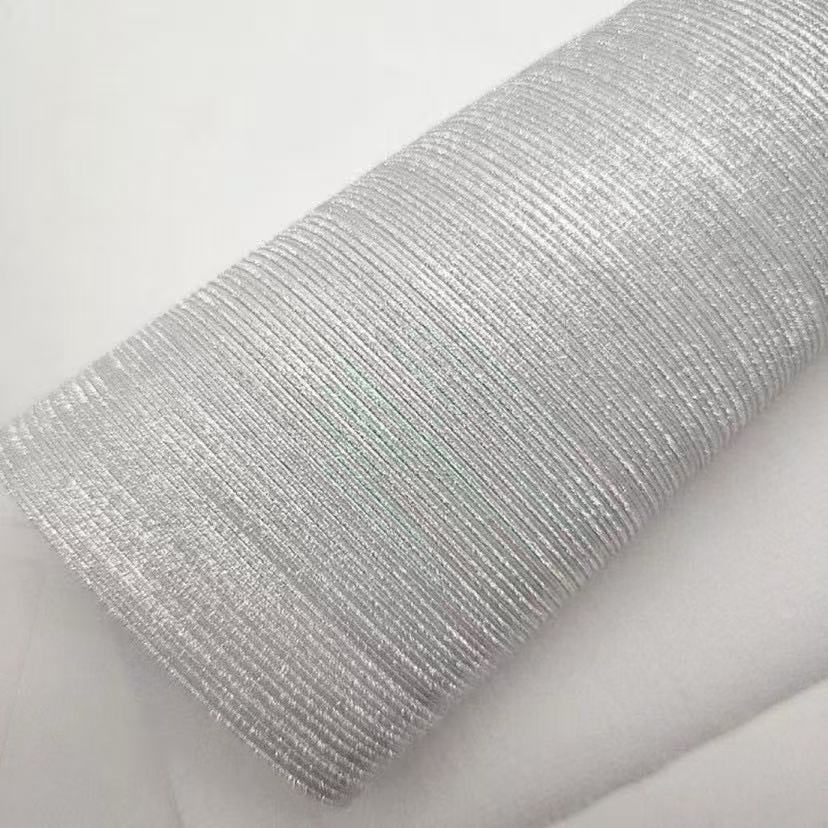 Silver Glitter Melt Bead Fabric By The Yard | 1 Color, 54" Wide for Shoe Decor & DIY Craft
